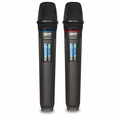 Microfone Uhf-600 Duplo de Mão Multifrequência Sem Fio Sauhf600pro