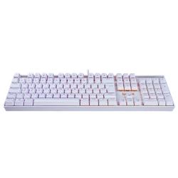 Teclado USB Redragon MITRA RGB Branco Switch Marrom - K551W-RGB