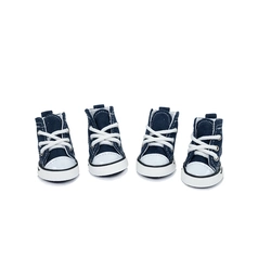 Tenis Bota Caes e Gatos tipo All Star Azul Número 3
