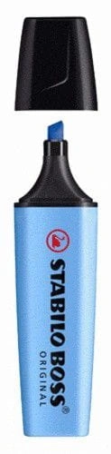 Pincel Marca Texto Azul Neon Stabilo Boss