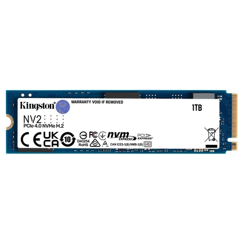 SSD Kingston NV2 1TB, M.2 2280 PCIe, NVMe, Leitura: 3500 MB/s e Gravação: 2100 MB/s