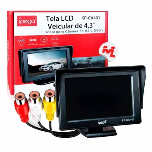 Tela Automotiva Lcd 4,3 Mini Monitor Dvd Cam Ré