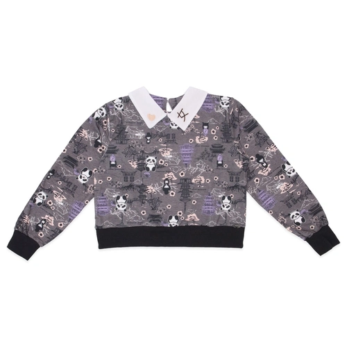 Blusão Feminino com Gola Estampado Tokyo Menina Anjo - Feminino