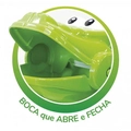 Brinquedo Jacaré Verde c Rodas Didático Poliplac