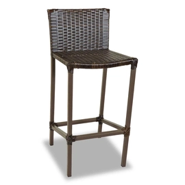 Banqueta de Fibra Sintética e Alumínio com Pintura Epóxi Dourados