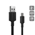 Cabo para Celular Camera Gps Carregamento Usb a 2.0 para Mini Usb b 2.0 - Preto - 2 Metros - Puanm2-2
