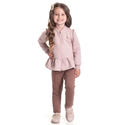 Conjunto Casaco Matelassê e Legging Grão Randa Mundu - Feminino