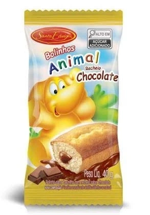 Bolinhos Animal Recheio chocolate 40g
