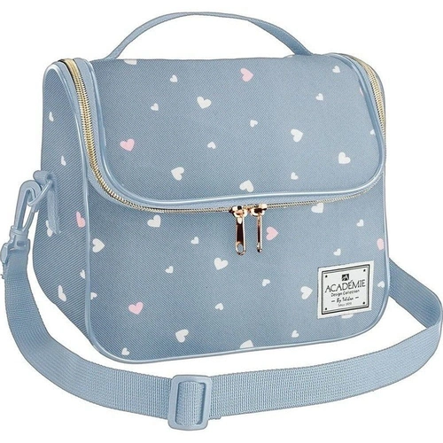 Lancheira Tiracolo Académie Corações - Tilibra