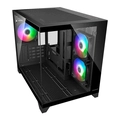 Gabinete Gamer Cougar FV150 RGB Mini, Lateral e Frente em Vidro Temperado, Preto - 382QA60.0001