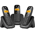 Telefone Sem Fio C/ Identificador de Chamadas + 2 Ramais Ts3113 Preto 4123103