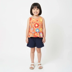 Conjunto Regata e Shorts Kely Kety Estampado Feminina