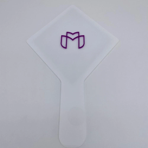 Espelho Branco G - Logo alto relevo inicial ou desenho