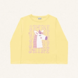 Blusinha Manga Longa Estampada Unicórnio Fakini - Feminina