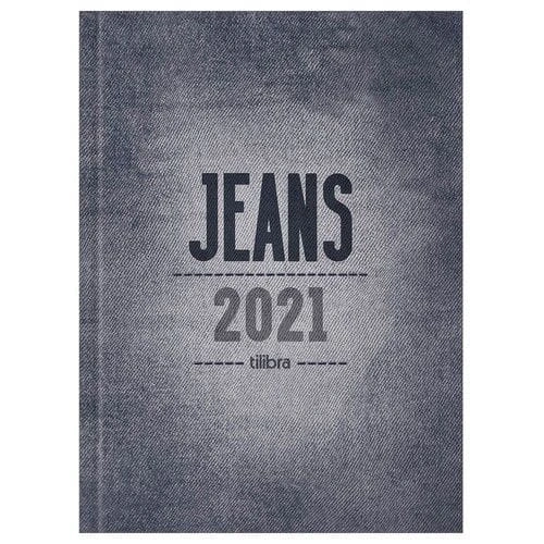 Agenda Jeans 2021, 112 Folhas, 123mm x 166mm - Tilibra