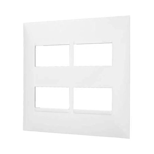 Placa Espelho Tomada Legrand Pial Plus+  2+2 Postos Separados 4x4 Branco  618514bc