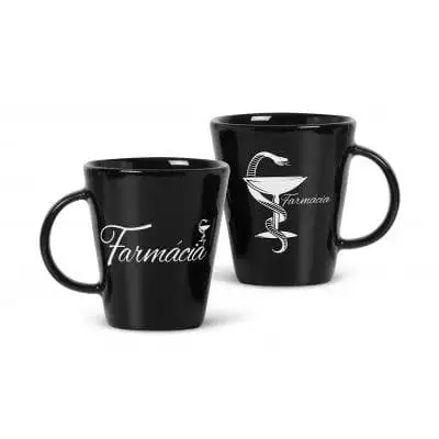 Caneca Farmácia 360ml Preta - Brasfoot