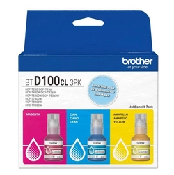 Refil De Tinta Brother Ciano/Magenta/Amarelo Kit 3 BTD1003PK