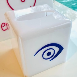 Porta Papel Oftalmologico - Logo alto relevo inicial ou desenho