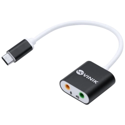 Adaptador Fone de Ouvido P2 3.5mm Duas Vias para Usb Tipo c Fone + Microfone- Adfmusbtc