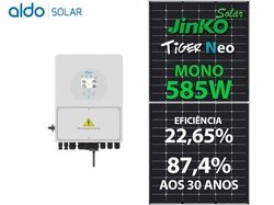 Gerador De Energia Solar Deye Hibrido Sem Estrutura Deye Gf 4,68kwp Jinko Tiger Neo Mono 585w Sun 5kw Hib 2mppt Bif 127/