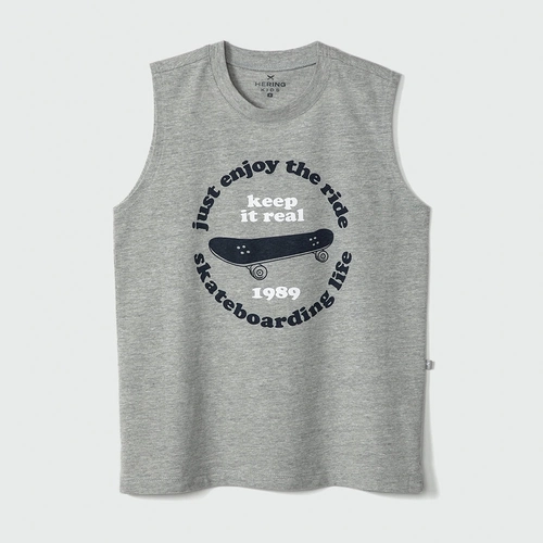 Camiseta Regata Estampada Mescla Skate Hering - Masculina