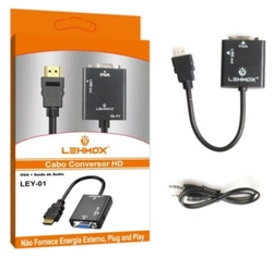 Conversor Adaptador, Hdmi X VGA (saída)