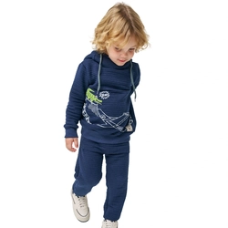 Conjunto Blusa com Capuz e Calça Moletom Bordada Jacaré Perfect Boys - Masculino