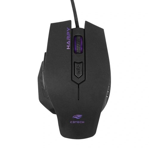 Mouse C3TECH Gamer Harpy 3200DPI com Iluminação Preto MG-100BK
