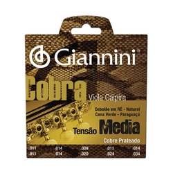 Corda Viola Caipira Giannini Gesvm Media Cobre Prateado