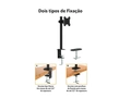 Suporte de Mesa para Monitor 13 A 27 Polegadas com Ajuste de Altura - AC373