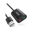 Adaptador de Áudio, Ugreen USB 2.0 para P2 - US205 Preto
