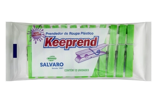 Prendedor De Roupa Plástico Keeprend 12 Unidades
