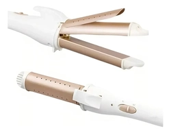 Prancha Chapinha E Modelador De Cachos Profissional 2 Em 1 Cor Dourado