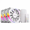 Kit Cooler Fan Pcyes + Controladora Para Gabinete Sangue Frio 3 ARGB White Ghost 120MM - K3ARGBSF3WGBR