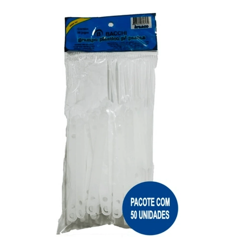 Grampo Trilho 16,2cm Plástico Para Pasta  Bacchi 50 Unidades