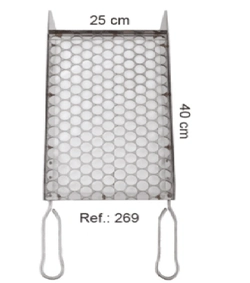 Grelha Tela Moeda Inox 25 x 40