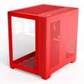 Gabinete Gamer Pcyes Forcefield Red Magma Frontal e Lateral Em Vidro - Gffrmp