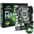 Placa Mãe Micro Atx Intel Core MV-H81 lga 1150 4ª Geração Ddr3 até 16Gb giga Hdmi Vga M.2 - Macrovip