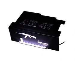 PSU Cover Riser Gaming, LED Branco - AK-47-RG-CP-01-AK