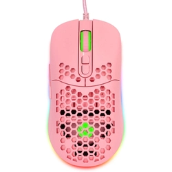 Mouse Gamer Vx Gaming Void Com  Led Rgb- 7600 Dpi Rosa Com Cabo Usb 1.8 Metro - Mgv120r