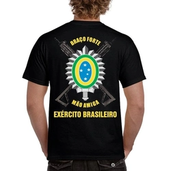 Camiseta Estampada Exército Fuzil Cruzado