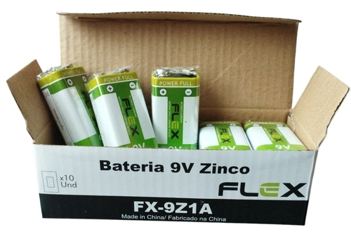 Bateria 9V Flex c/1 unidades. Comum