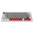 Teclado Mecanico Gamer Pcyes Kuromori White Ghost Rainbow Switch Red - PTKMWG60RD