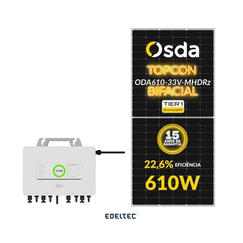Gerador Edeltec Solar Micro Saj 7,93 Kwp Mon. 220v Fibromadeira (9k/610w Bifacial)