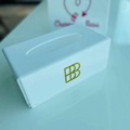 Caixa Luvas/Papel/máscara branca - Logo alto relevo inicial ou desenho