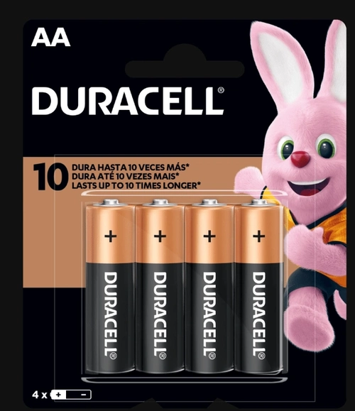 Pilha Duracell 2A, AA, 4x1 - Embalagem com 4 pilhas