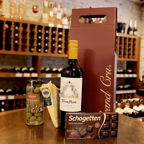 Kit de Presente Queijo e Vinho