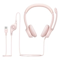 Headset Logitech H390 Rosa Estéreo Usb - 981-001280
