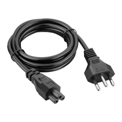 Cabo De Forca Tripolar Megacabos 1,2m Tipo Mickey - Preto